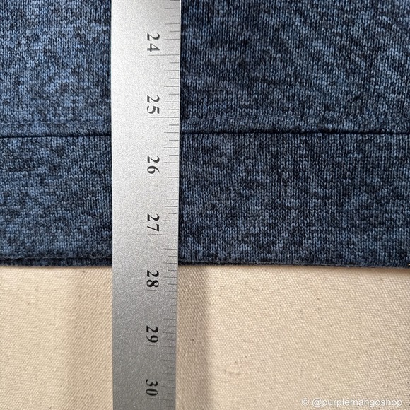 Eddie Bauer Snap Mock Neck Pullover Sweater | Blue Heather | Mens | MEDIUM - Picture 6 of 9